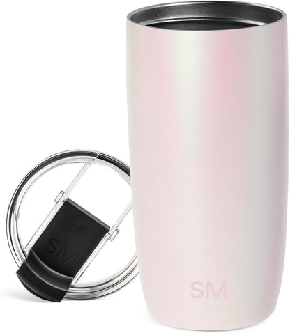 Travel Coffee Mug with Lid | 16oz | Blue | Voyager Coffee Cup, Coffee Tumbler for Hot & Iced Drinks | Insulated Stainless Steel Travel Mug | Blue Dune