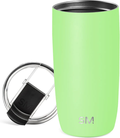 Travel Coffee Mug with Lid | 16oz | Blue | Voyager Coffee Cup, Coffee Tumbler for Hot & Iced Drinks | Insulated Stainless Steel Travel Mug | Blue Dune