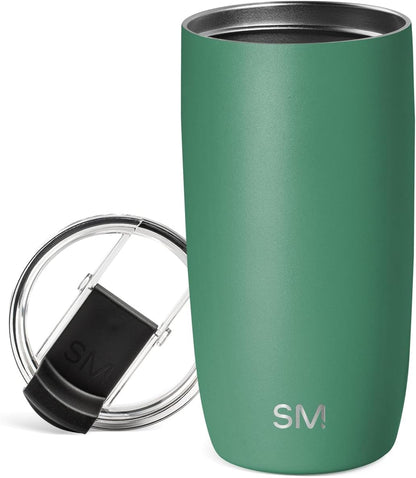 Travel Coffee Mug with Lid | 16oz | Blue | Voyager Coffee Cup, Coffee Tumbler for Hot & Iced Drinks | Insulated Stainless Steel Travel Mug | Blue Dune