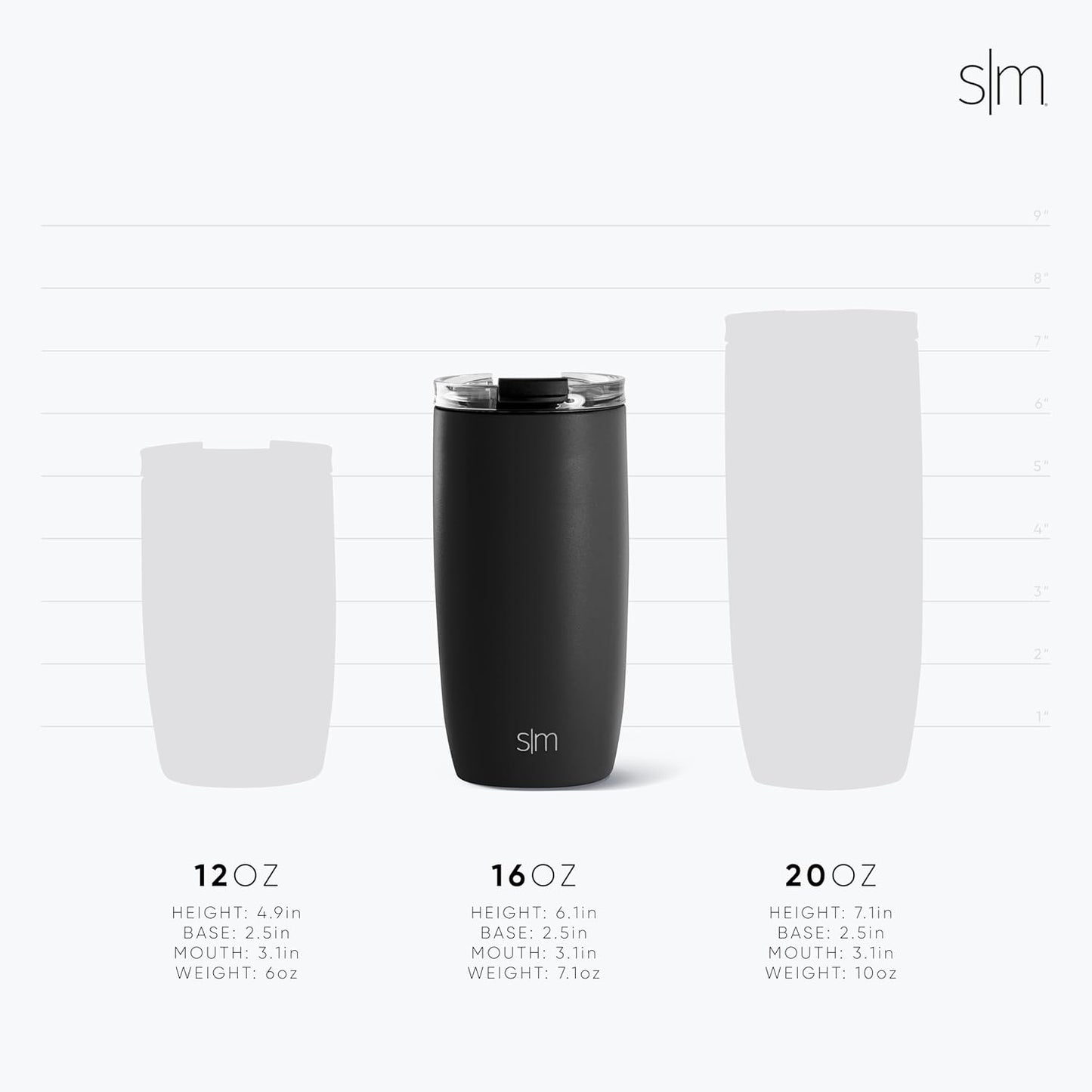 Travel Coffee Mug with Lid | 16oz | Blue | Voyager Coffee Cup, Coffee Tumbler for Hot & Iced Drinks | Insulated Stainless Steel Travel Mug | Blue Dune