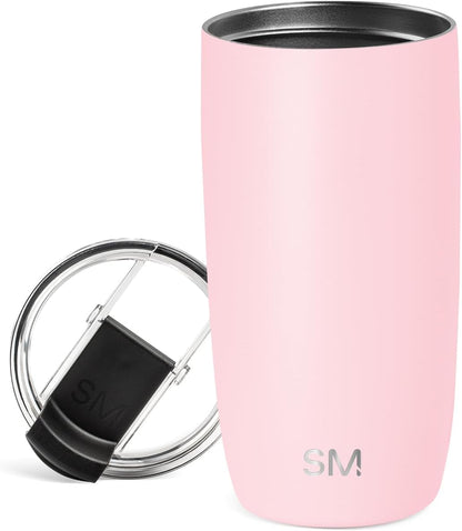 Travel Coffee Mug with Lid | 16oz | Blue | Voyager Coffee Cup, Coffee Tumbler for Hot & Iced Drinks | Insulated Stainless Steel Travel Mug | Blue Dune