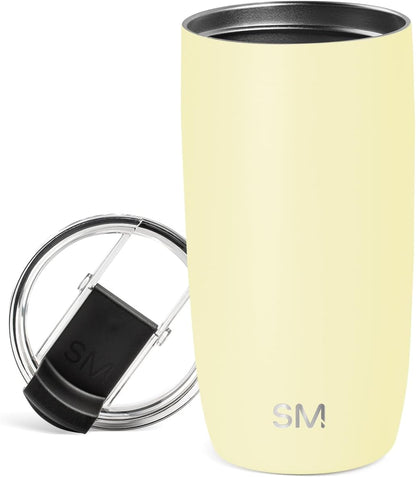Travel Coffee Mug with Lid | 16oz | Blue | Voyager Coffee Cup, Coffee Tumbler for Hot & Iced Drinks | Insulated Stainless Steel Travel Mug | Blue Dune