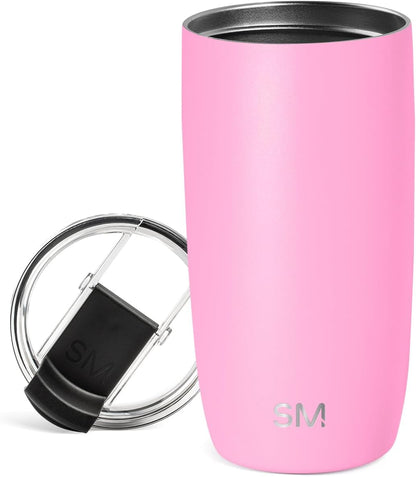 Travel Coffee Mug with Lid | 16oz | Blue | Voyager Coffee Cup, Coffee Tumbler for Hot & Iced Drinks | Insulated Stainless Steel Travel Mug | Blue Dune