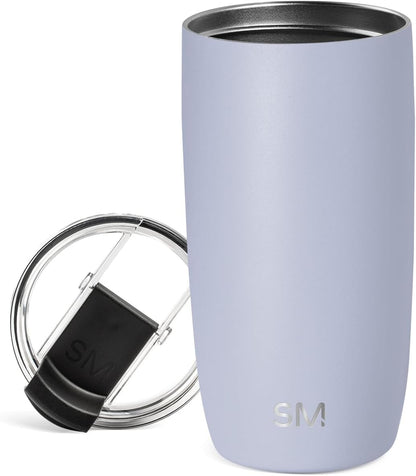 Travel Coffee Mug with Lid | 16oz | Blue | Voyager Coffee Cup, Coffee Tumbler for Hot & Iced Drinks | Insulated Stainless Steel Travel Mug | Blue Dune