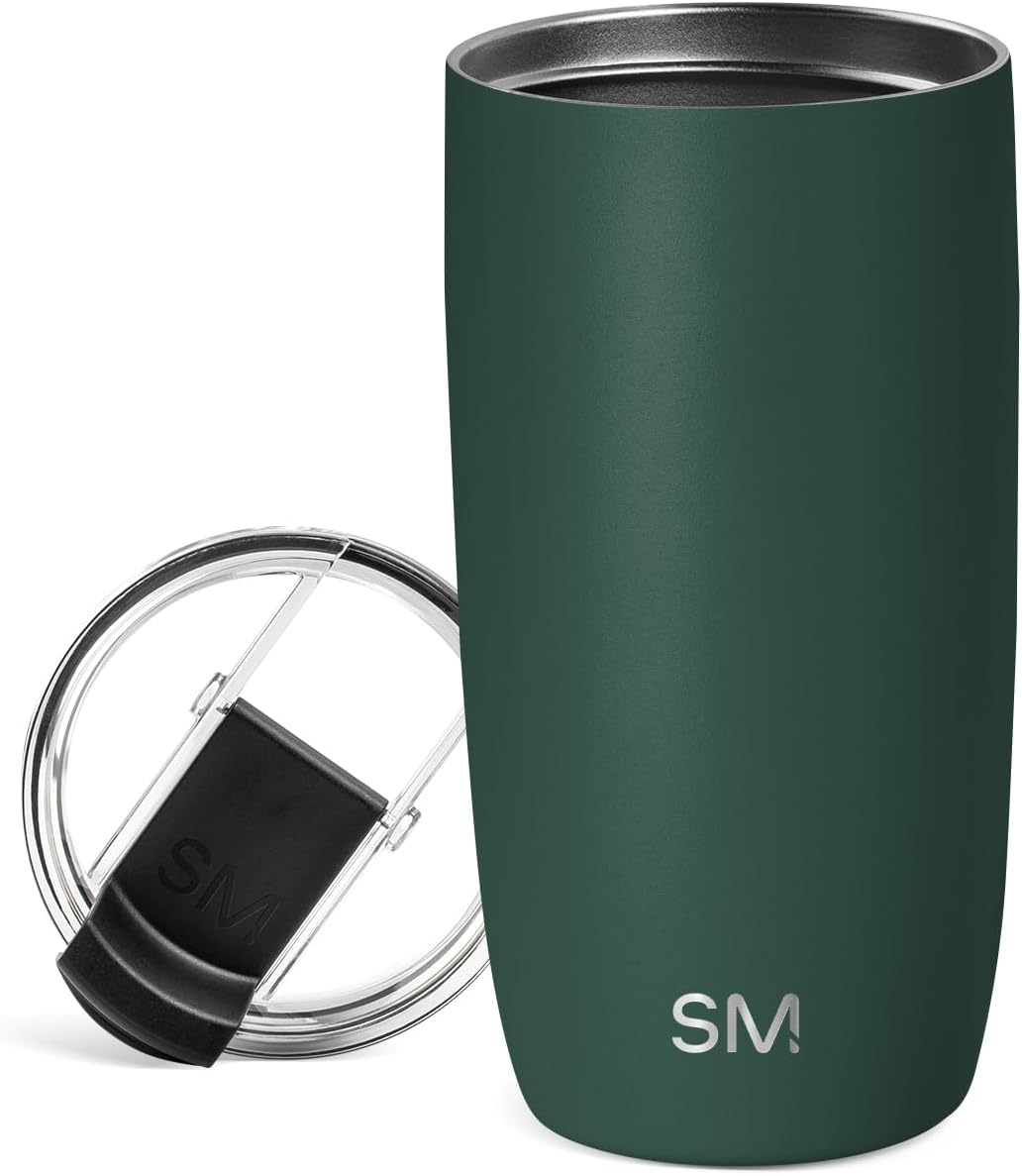 Travel Coffee Mug with Lid | 16oz | Blue | Voyager Coffee Cup, Coffee Tumbler for Hot & Iced Drinks | Insulated Stainless Steel Travel Mug | Blue Dune