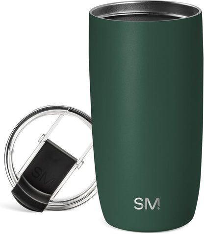 Travel Coffee Mug with Lid | 16oz | Blue | Voyager Coffee Cup, Coffee Tumbler for Hot & Iced Drinks | Insulated Stainless Steel Travel Mug | Blue Dune