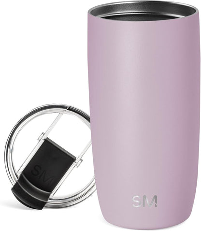Travel Coffee Mug with Lid | 16oz | Blue | Voyager Coffee Cup, Coffee Tumbler for Hot & Iced Drinks | Insulated Stainless Steel Travel Mug | Blue Dune