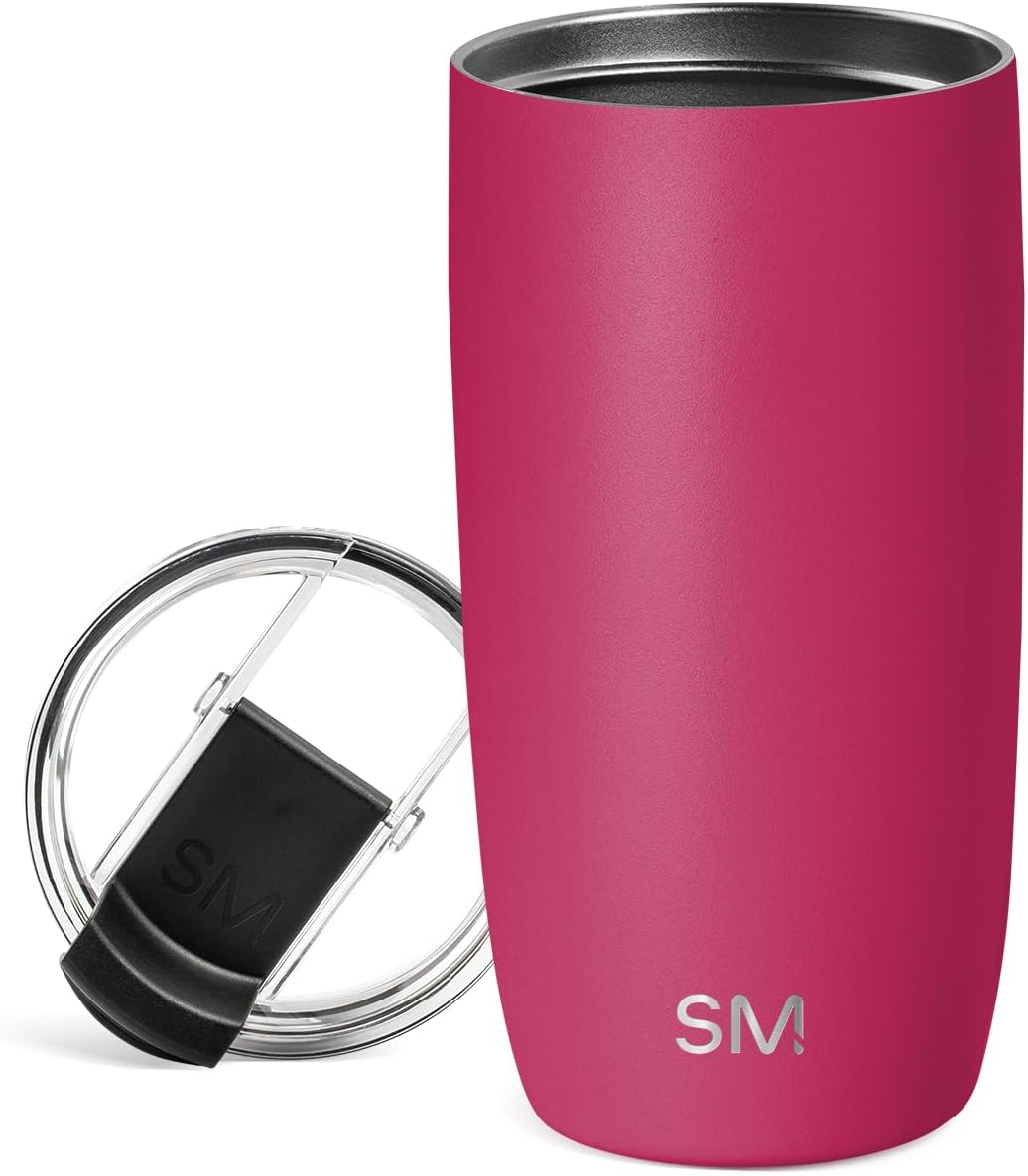Travel Coffee Mug with Lid | 16oz | Blue | Voyager Coffee Cup, Coffee Tumbler for Hot & Iced Drinks | Insulated Stainless Steel Travel Mug | Blue Dune