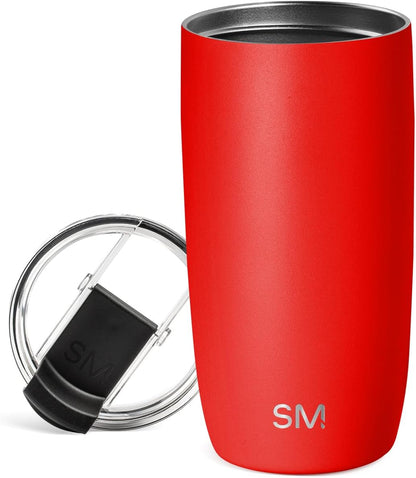 Travel Coffee Mug with Lid | 16oz | Blue | Voyager Coffee Cup, Coffee Tumbler for Hot & Iced Drinks | Insulated Stainless Steel Travel Mug | Blue Dune