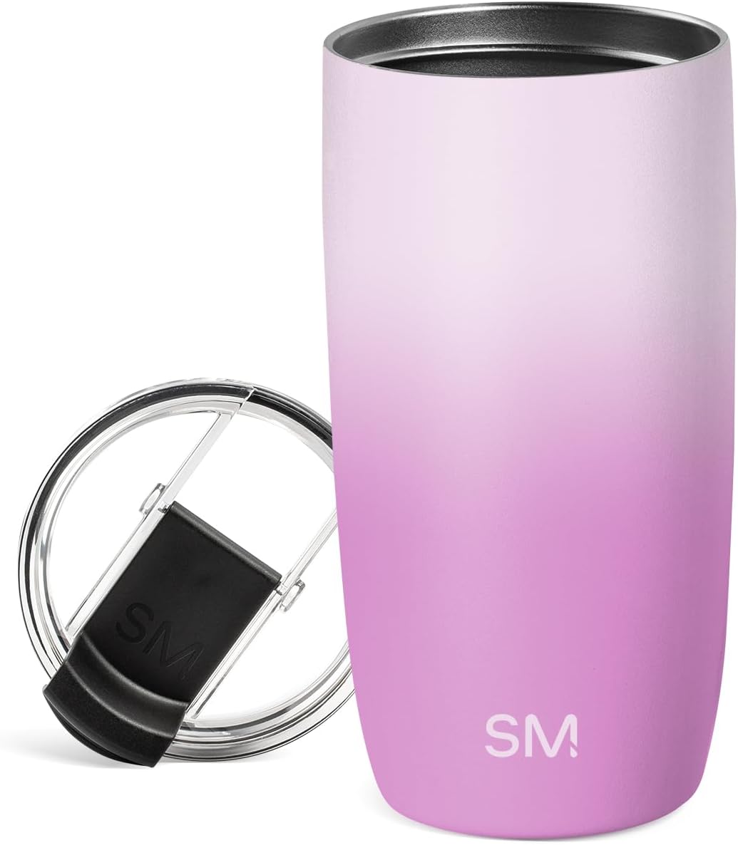 Travel Coffee Mug with Lid | 16oz | Blue | Voyager Coffee Cup, Coffee Tumbler for Hot & Iced Drinks | Insulated Stainless Steel Travel Mug | Blue Dune