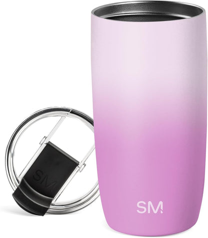 Travel Coffee Mug with Lid | 16oz | Blue | Voyager Coffee Cup, Coffee Tumbler for Hot & Iced Drinks | Insulated Stainless Steel Travel Mug | Blue Dune