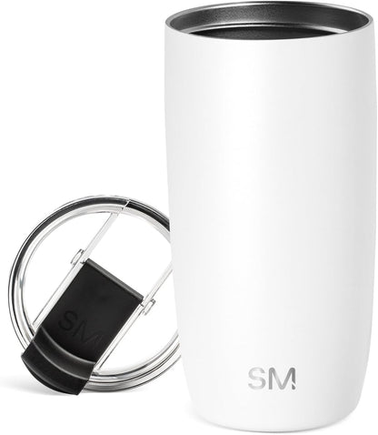 Travel Coffee Mug with Lid | 16oz | Blue | Voyager Coffee Cup, Coffee Tumbler for Hot & Iced Drinks | Insulated Stainless Steel Travel Mug | Blue Dune