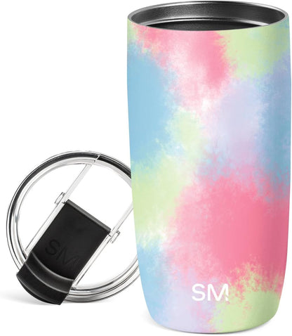 Travel Coffee Mug with Lid | 16oz | Blue | Voyager Coffee Cup, Coffee Tumbler for Hot & Iced Drinks | Insulated Stainless Steel Travel Mug | Blue Dune