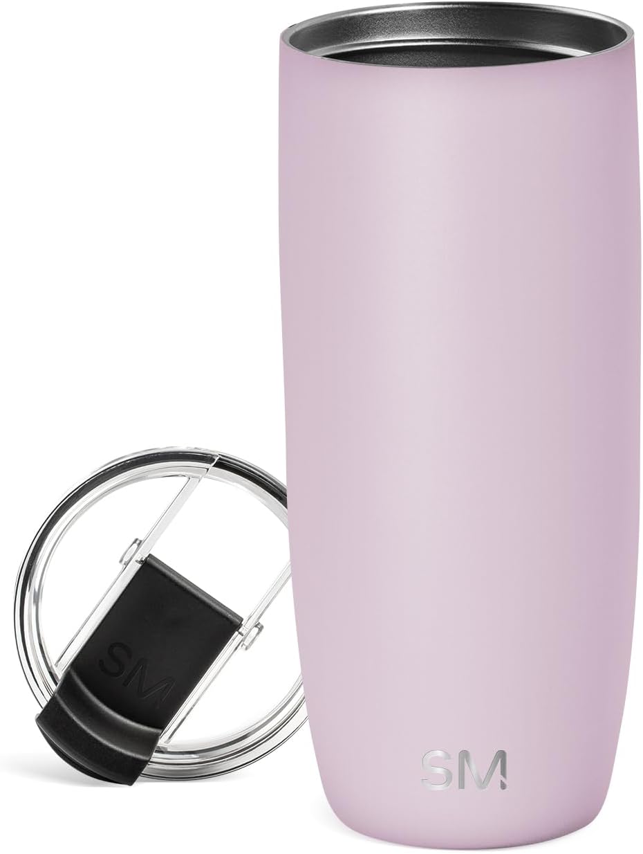Travel Coffee Mug with Lid | 16oz | Blue | Voyager Coffee Cup, Coffee Tumbler for Hot & Iced Drinks | Insulated Stainless Steel Travel Mug | Blue Dune