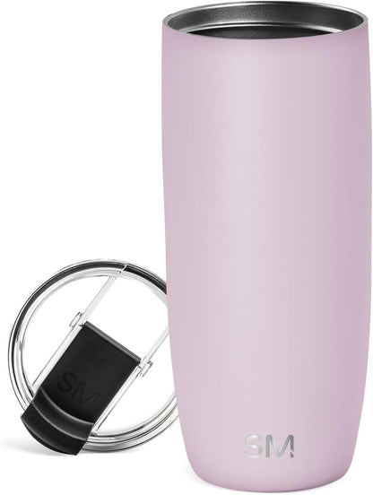 Travel Coffee Mug with Lid | 16oz | Blue | Voyager Coffee Cup, Coffee Tumbler for Hot & Iced Drinks | Insulated Stainless Steel Travel Mug | Blue Dune