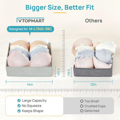 12 Pack Baby Clothes Organizer, Foldable Fabric Drawer Bins, Beige