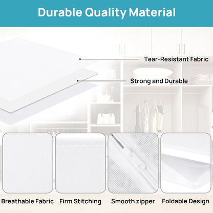 12 Pack Baby Clothes Organizer, Foldable Fabric Drawer Bins, Beige