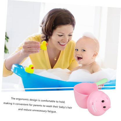 Hippo Shaped Baby Shampoo Rinse Cup for Bath and Shower Use