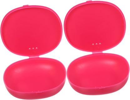 2Pcs Silicone Storage Box Container for Cups Pink