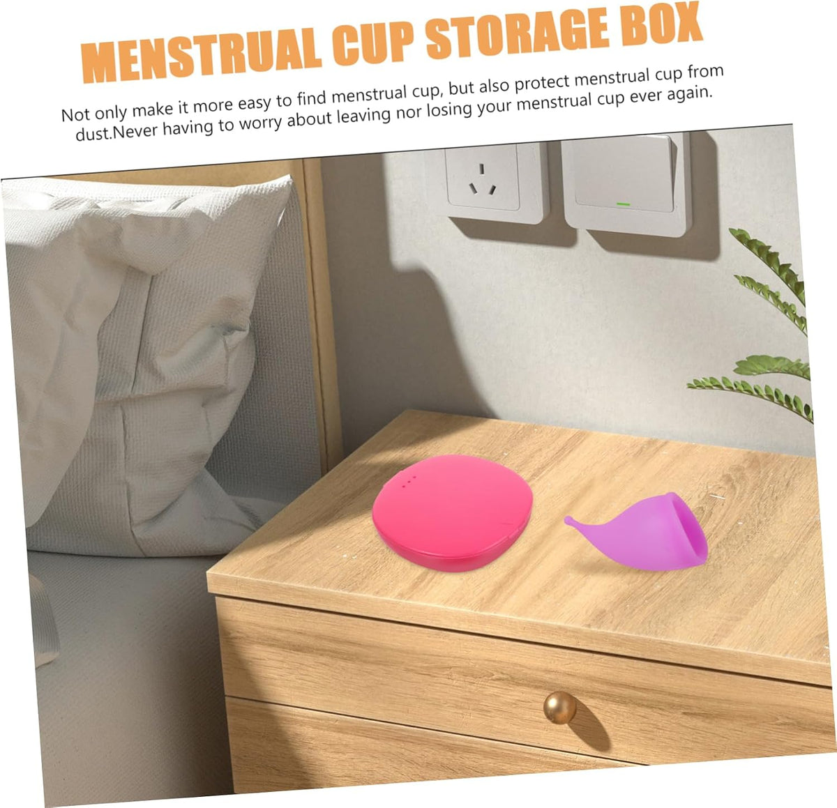 2Pcs Silicone Storage Box Container for Cups Pink