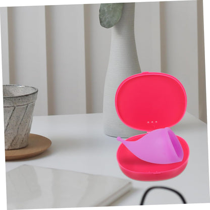 2Pcs Silicone Storage Box Container for Cups Pink