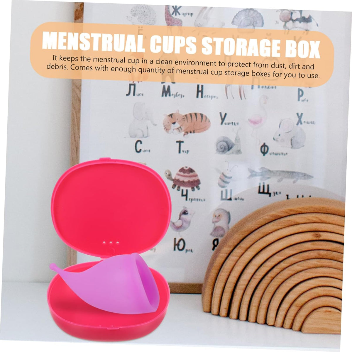 2Pcs Silicone Storage Box Container for Cups Pink