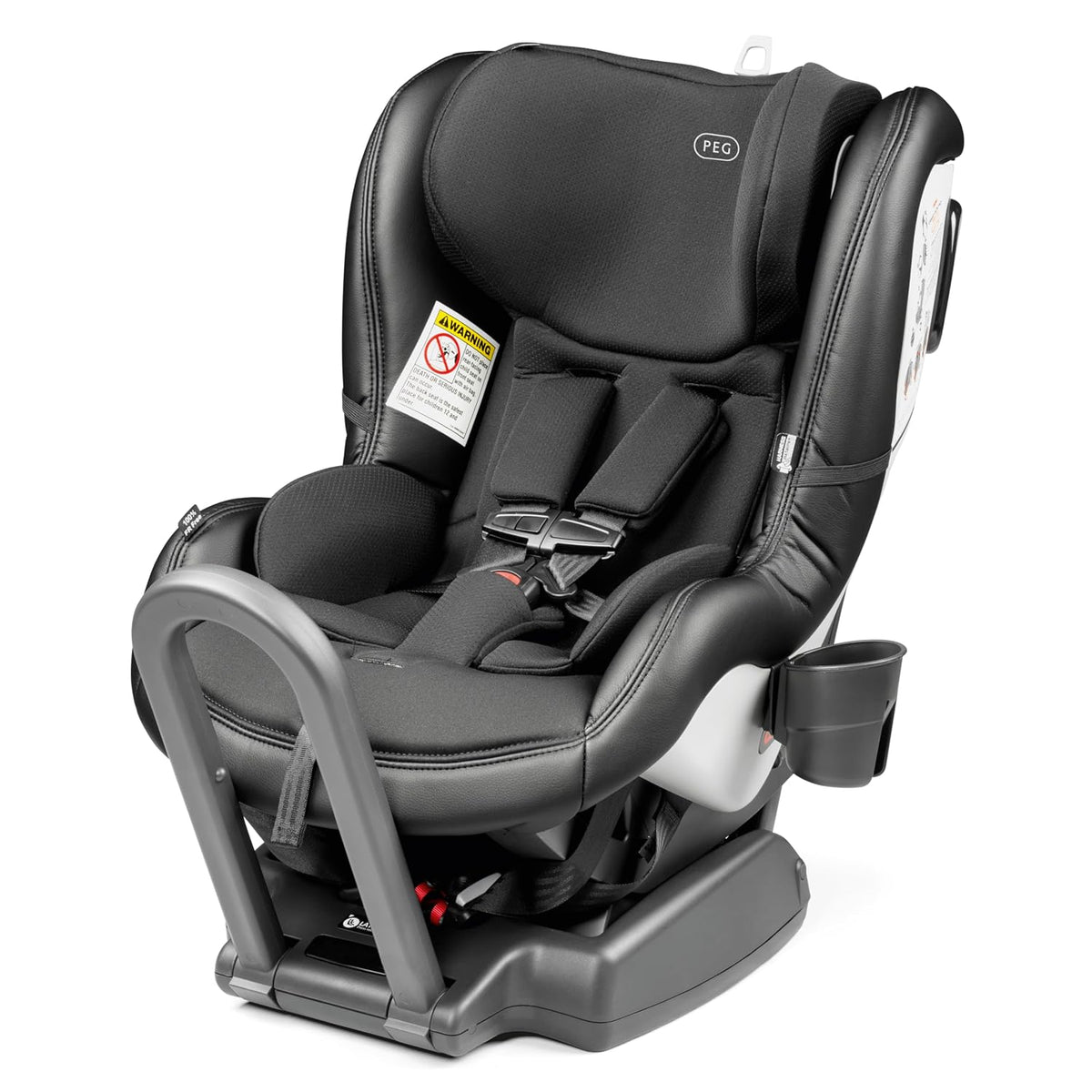 Primo Viaggio Convertible Kinetic - Reversible Car Seat - Rear Facing for Children 5 to 45 lbs and Forward Facing for Children 26.5 to 65 lbs - Made in Italy - Licorice (Black)