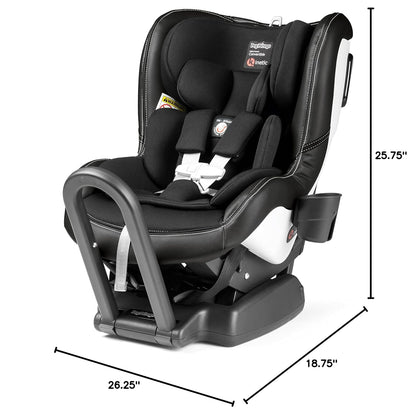 Primo Viaggio Convertible Kinetic - Reversible Car Seat - Rear Facing for Children 5 to 45 lbs and Forward Facing for Children 26.5 to 65 lbs - Made in Italy - Licorice (Black)