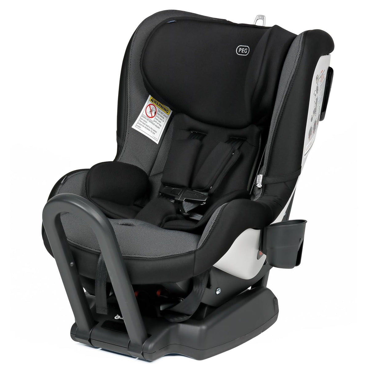 Primo Viaggio Convertible Kinetic - Reversible Car Seat - Rear Facing for Children 5 to 45 lbs and Forward Facing for Children 26.5 to 65 lbs - Made in Italy - Licorice (Black)