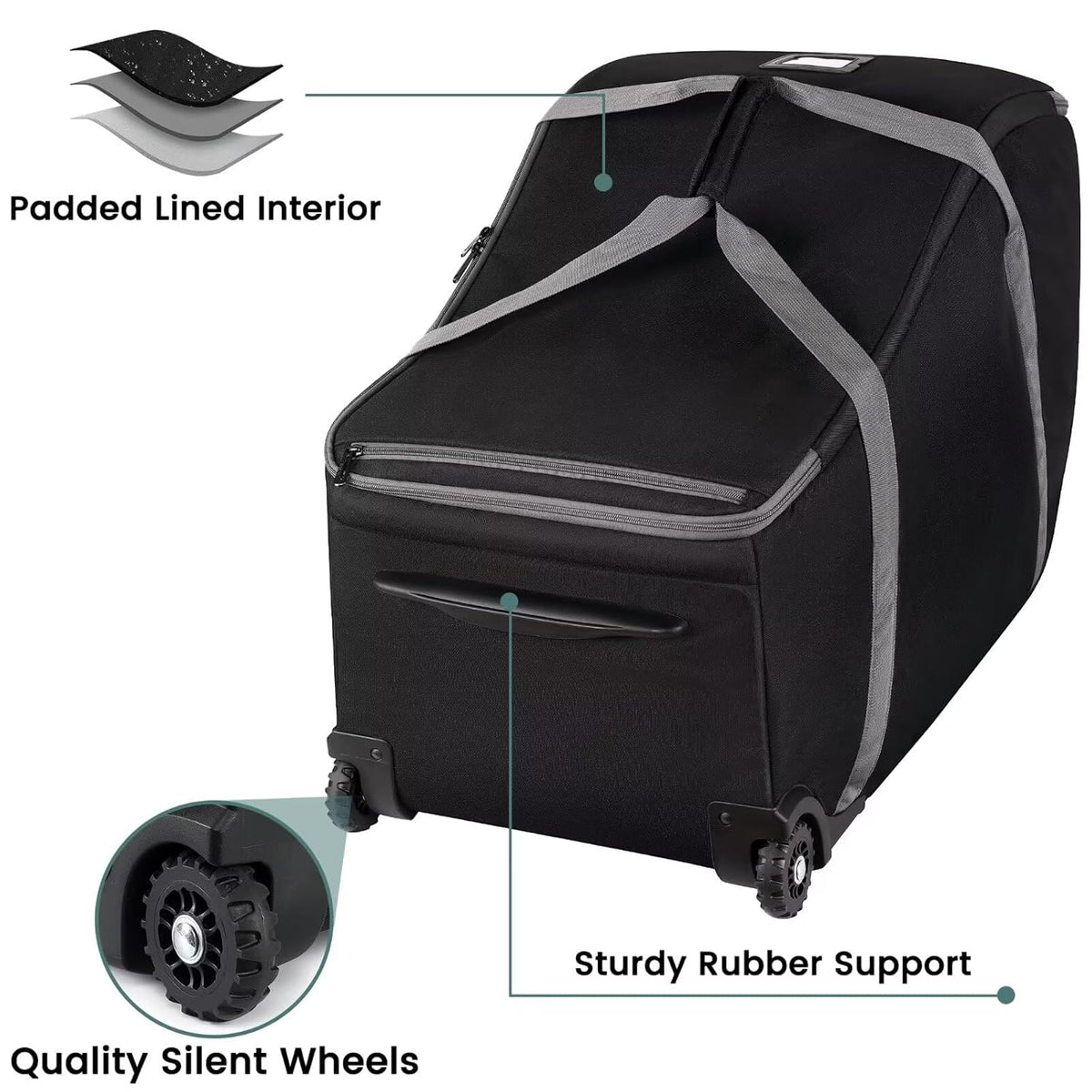 SCTEL Infant Car Seat Travel Bag Fit Doona Car Seat Stroller and Base