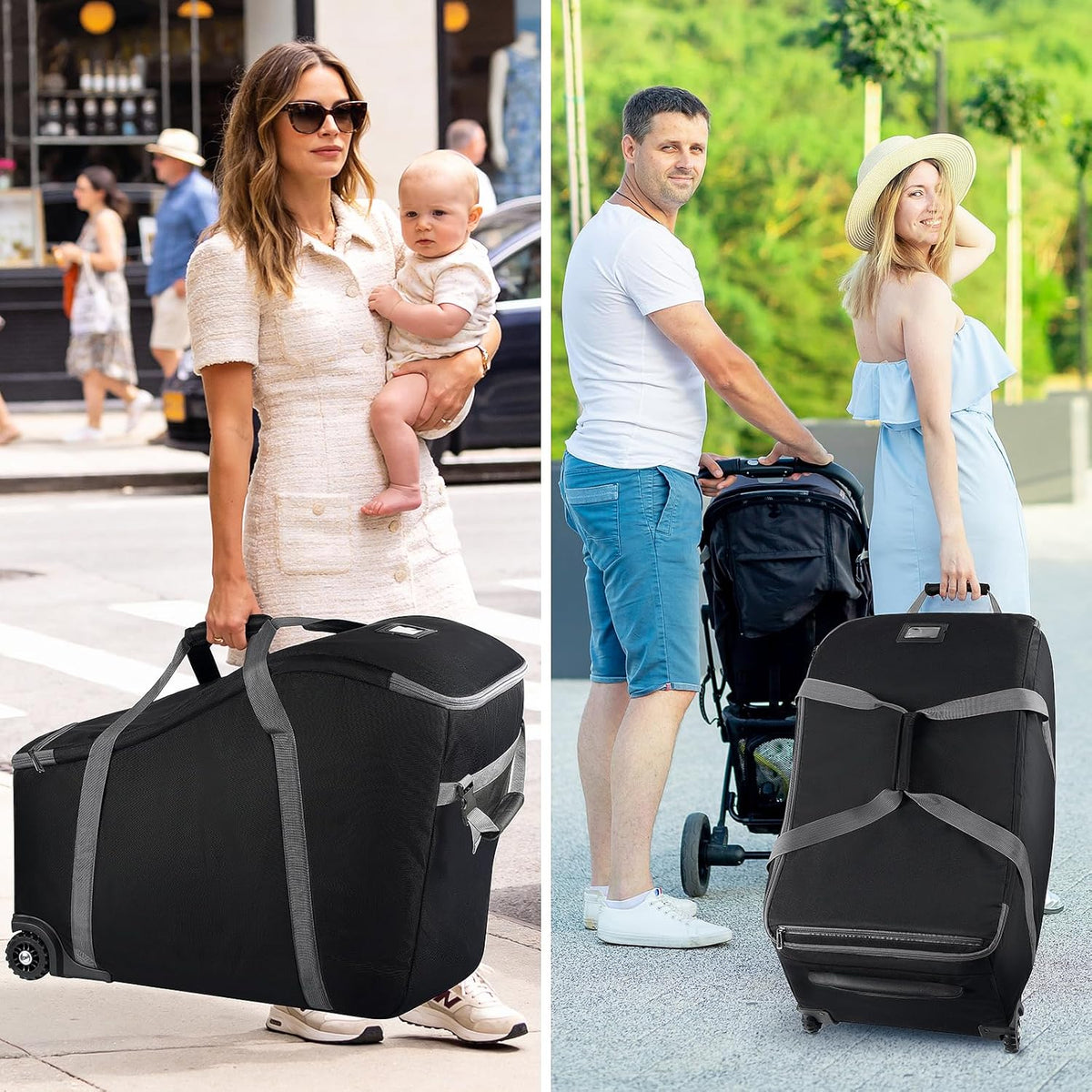 SCTEL Infant Car Seat Travel Bag Fit Doona Car Seat Stroller and Base