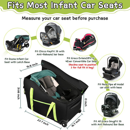 SCTEL Infant Car Seat Travel Bag Fit Doona Car Seat Stroller and Base