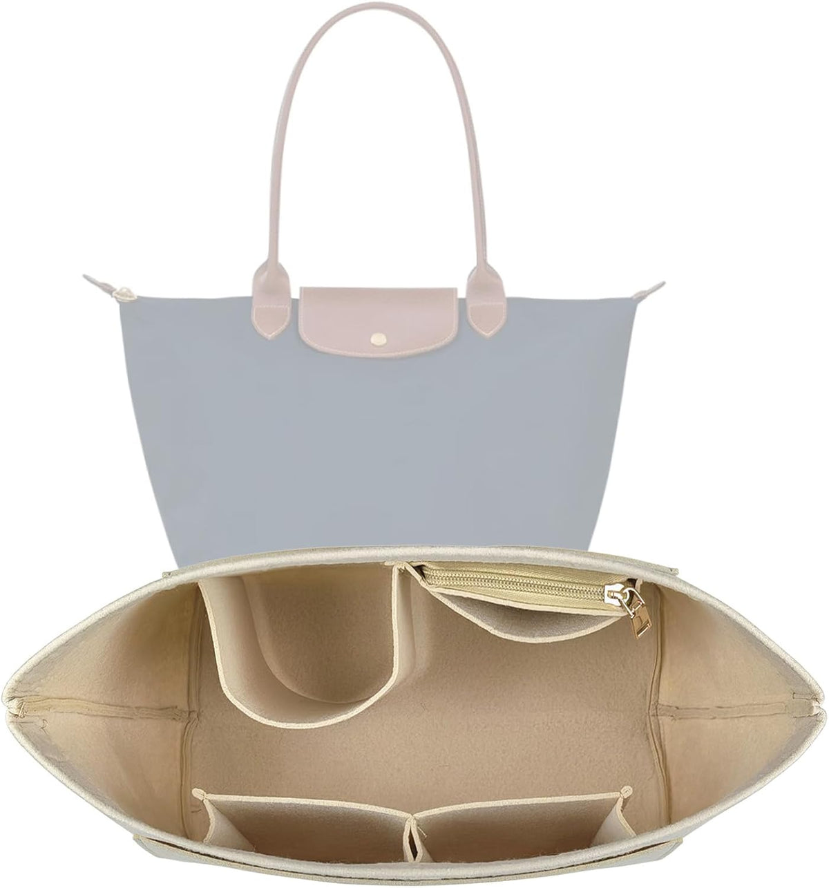 tote Organizer Insert for longchamp organizer insert le pliage purse insert small bag organizer handbag 1032beige-S