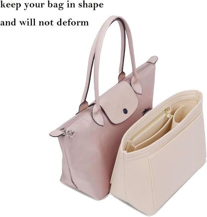 tote Organizer Insert for longchamp organizer insert le pliage purse insert small bag organizer handbag 1032beige-S