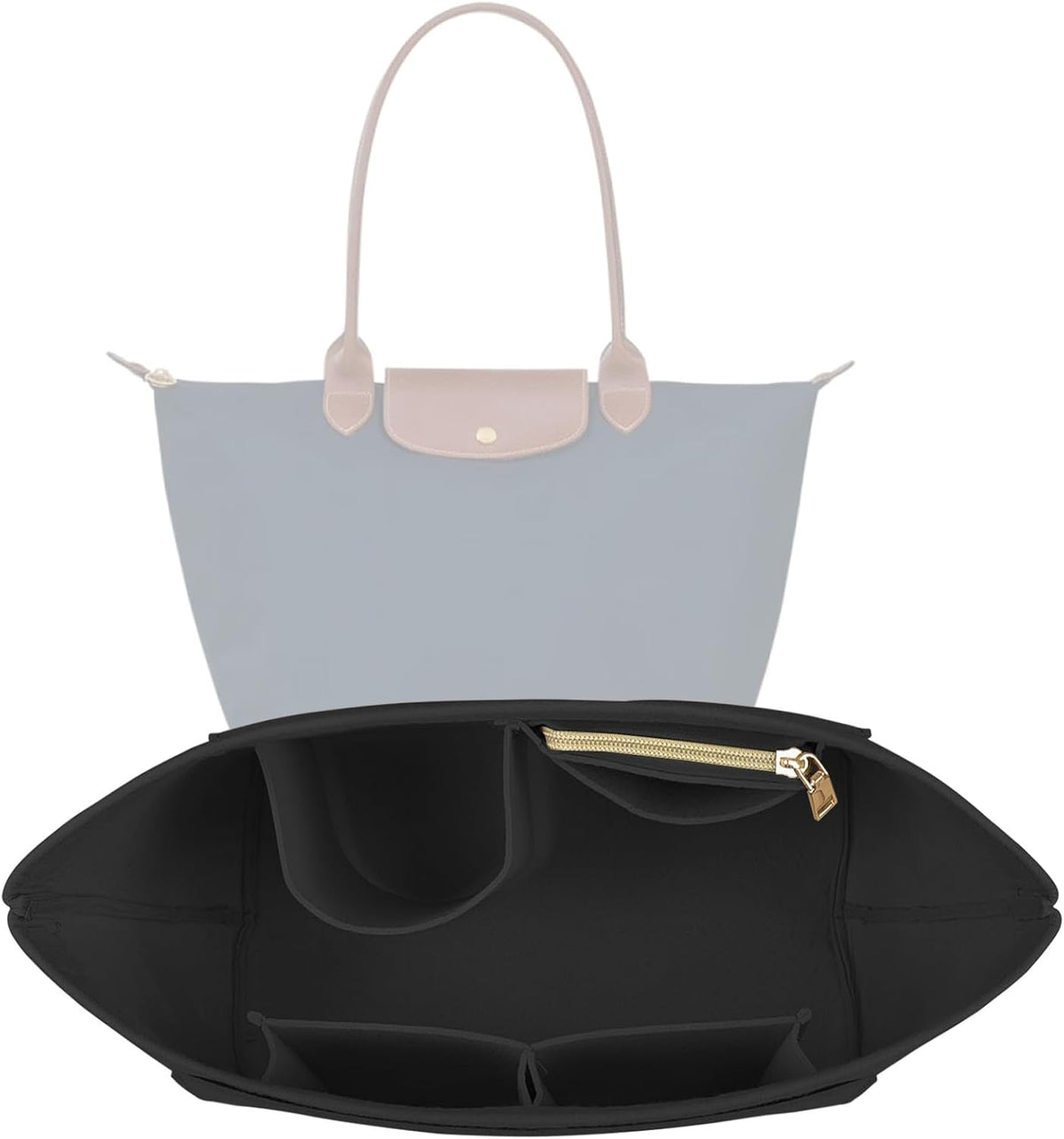 tote Organizer Insert for longchamp organizer insert le pliage purse insert small bag organizer handbag 1032beige-S