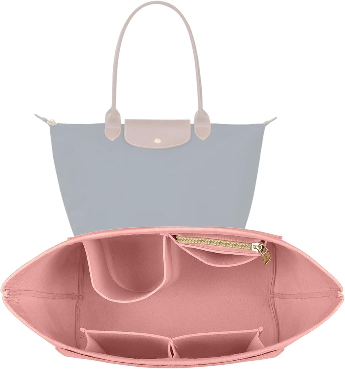 tote Organizer Insert for longchamp organizer insert le pliage purse insert small bag organizer handbag 1032beige-S