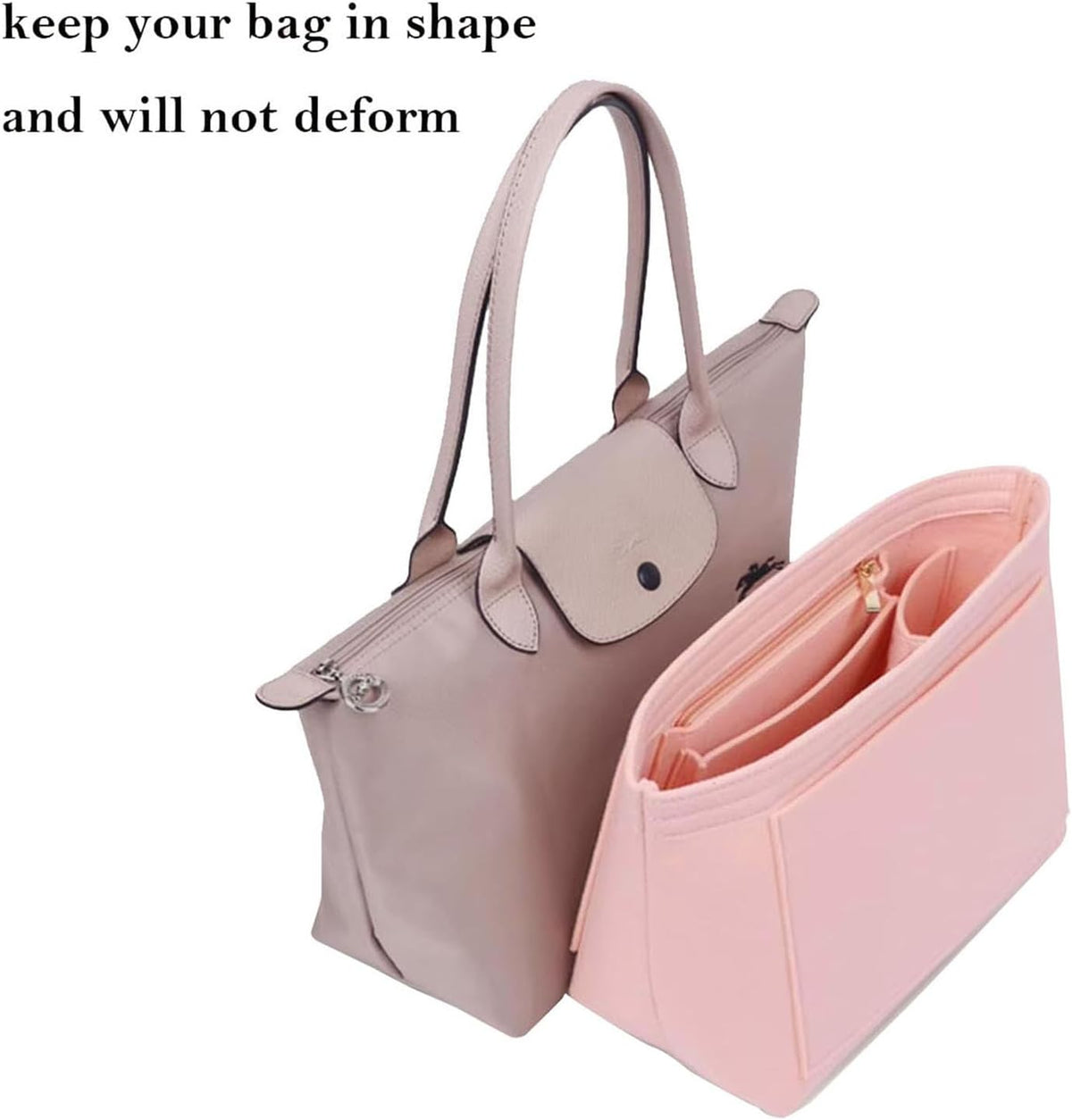 tote Organizer Insert for longchamp organizer insert le pliage purse insert small bag organizer handbag 1032beige-S