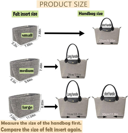 tote Organizer Insert for longchamp organizer insert le pliage purse insert small bag organizer handbag 1032beige-S