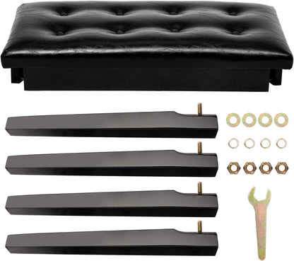Piano Bench Adjustable with Storage Faux Leather Wooden Seat