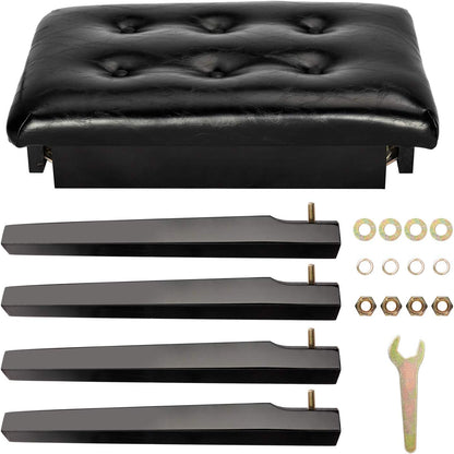Piano Bench Adjustable with Storage Faux Leather Wooden Seat