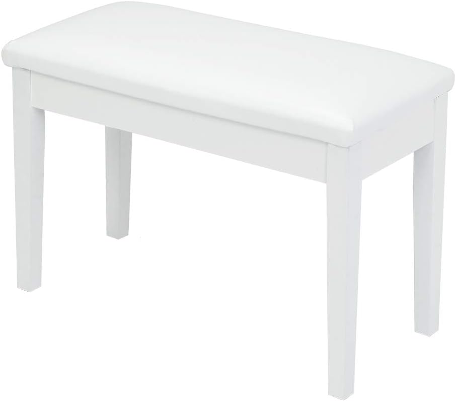Piano Bench Adjustable with Storage Faux Leather Wooden Seat