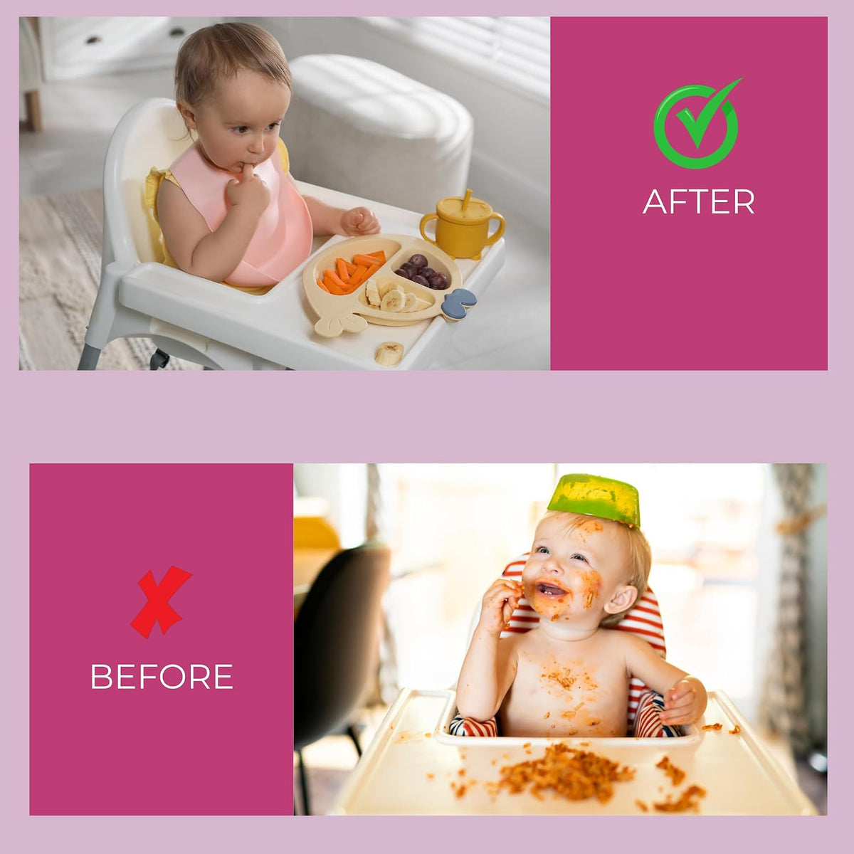 koala Silicone Baby Feeding Set, Baby Spoons Fork Suction Bowl Divided Plate Bib Cup Food Eating Utensils - 6+ Months (LIght Brown)