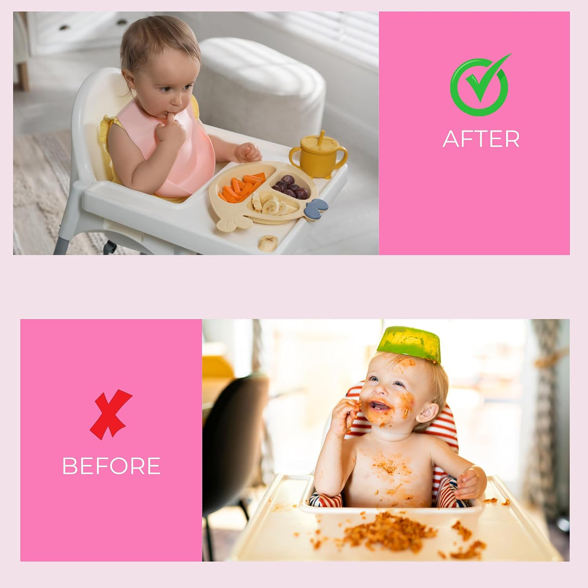 koala Silicone Baby Feeding Set, Baby Spoons Fork Suction Bowl Divided Plate Bib Cup Food Eating Utensils - 6+ Months (LIght Brown)