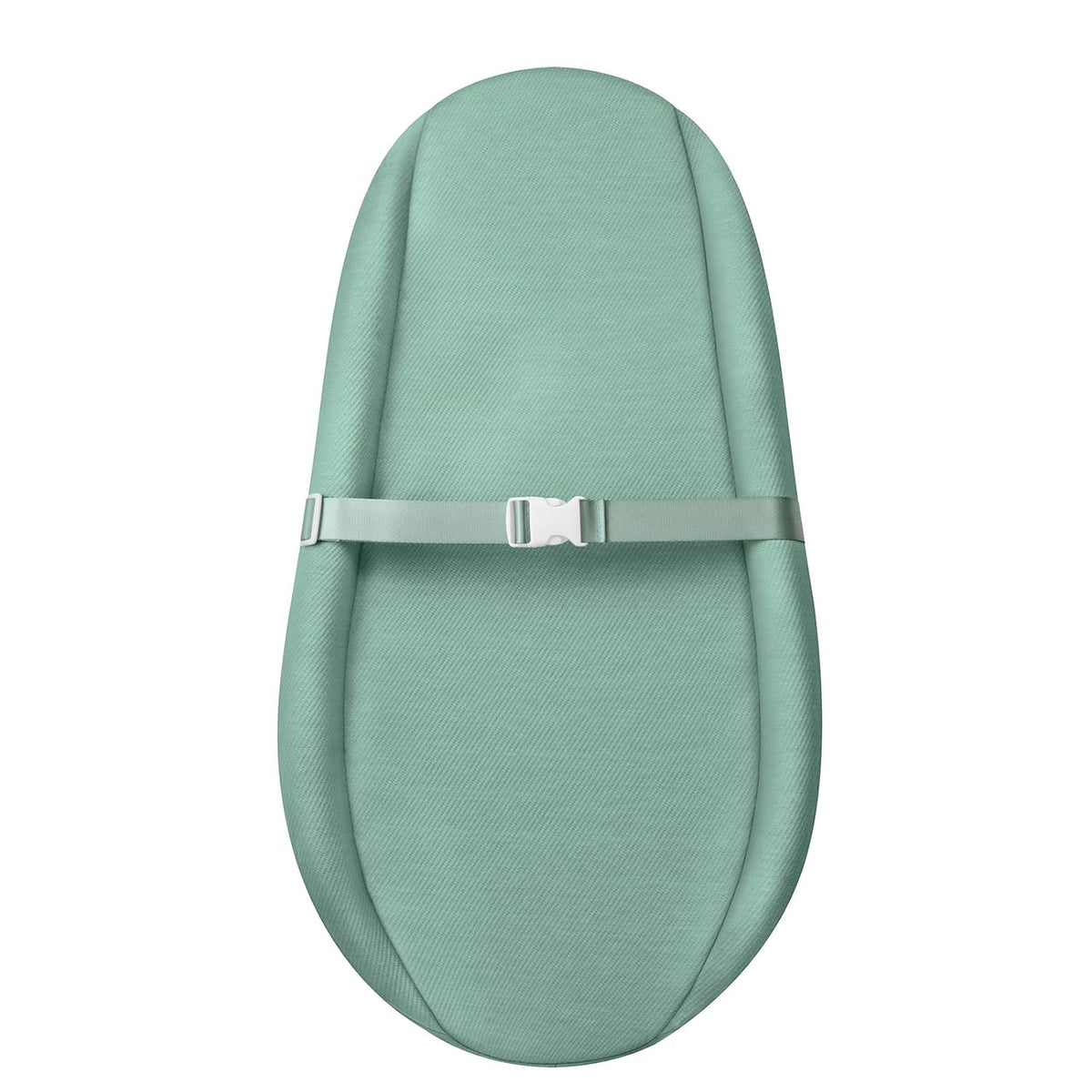 Contoured Changing Pad with Soft & Washable Cover, Waterproof Lining Foam Baby Changing Table Pads for Dresser Top, Secure with Security Strap and Two High Curved Sides, 32”×16”, Sage Green