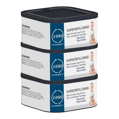 Jumbo Square Refills Disposal Bags Refill Compatible with Diaper Genie