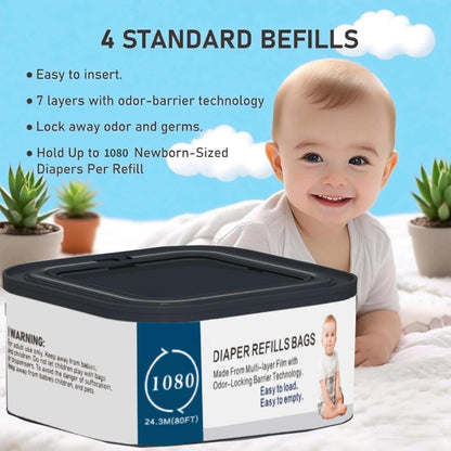 Jumbo Square Refills Disposal Bags Refill Compatible with Diaper Genie
