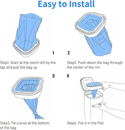 Jumbo Square Refills Disposal Bags Refill Compatible with Diaper Genie