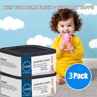 Jumbo Square Refills Disposal Bags Refill Compatible with Diaper Genie