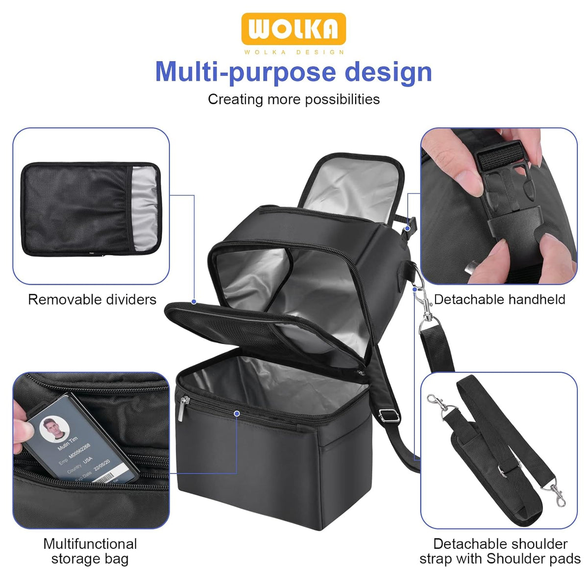 Breast Milk Cooler Travel Bag - Baby Bottle Cooler Bag for Nursing Moms Daycare with Double Compartments - Fits 6 Baby Bottles Up to 9 Ounce