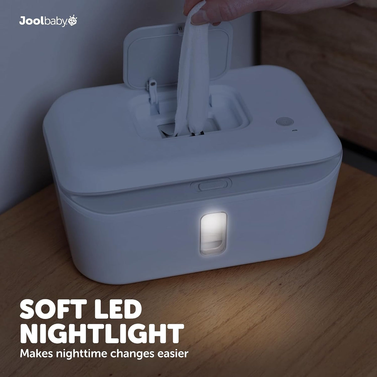 Wipe Warmer & Dispenser with LED Changing Light